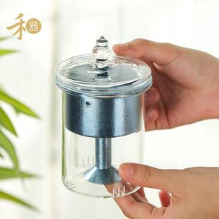 禾器内胆蒸煮茶配件玻璃煮茶壶盖子配件雅韵壶宫灯壶钛内胆茶具