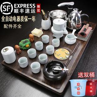 烧水壶一体客厅办公茶海 茶盘茶台家用全自动上水紫砂功夫茶具套装