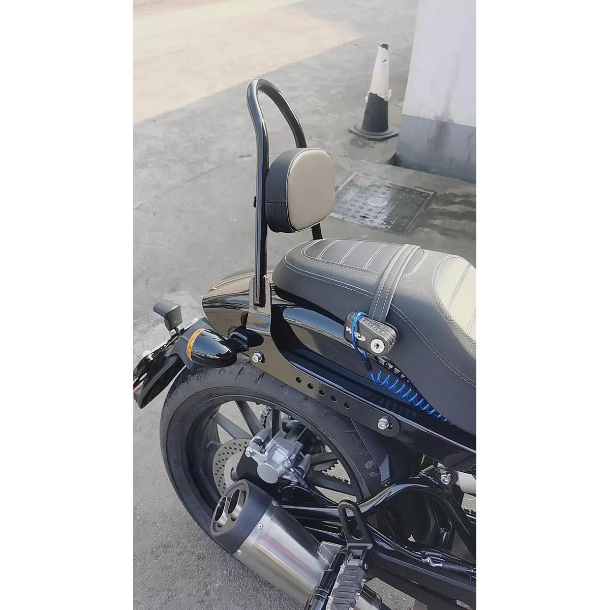 适合钱江哈雷x500改装靠背 高款高弓后尖弓靠垫改装配件