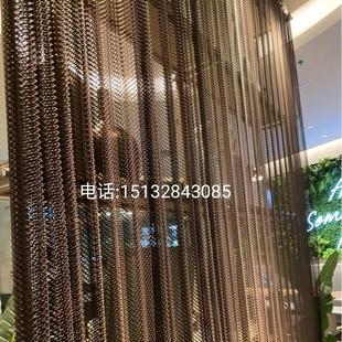 饰网帘垂帘隔断帘酒吧金属网帘 古铜色金色玫瑰金等金属窗帘金属装