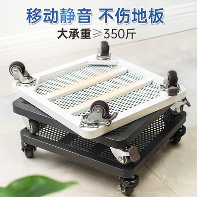 花托长方形铁艺滑轮托架承重花盆托盘带轮移动植物滚轮底座万向轮