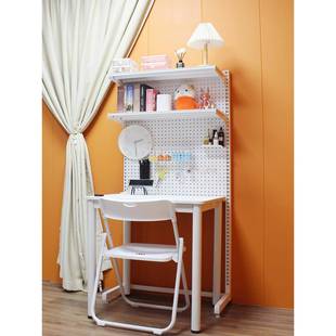 1.6米洞洞板书架组装 五金书桌置物diy架子少女出租房学习书架收纳