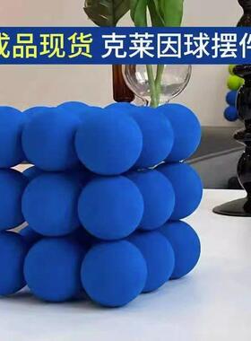 克莱因蓝小摆件客厅置物架酒柜卧室蓝色电视柜小众高级感软装饰品