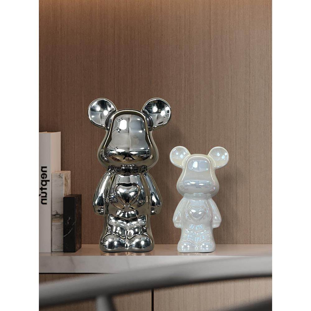 暴力熊摆件客厅酒柜电视柜存钱罐轻奢家居儿童房间办公桌面装饰品