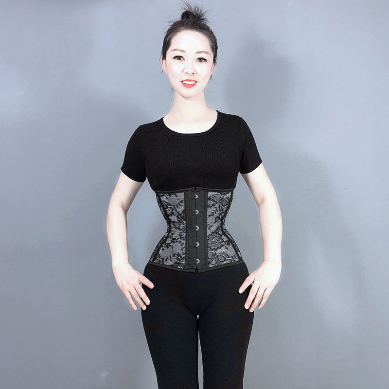 功能性蕾丝沙漏塑身衣薄款夏钢骨收腰收腹女绑带外穿腰夹宫廷束腰