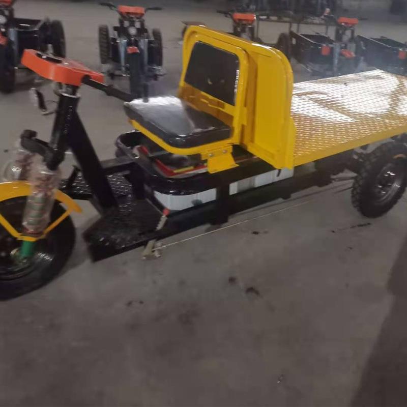 家用电动平板车 物流小型三轮拉货车 厂区三马子箱板车 动力大