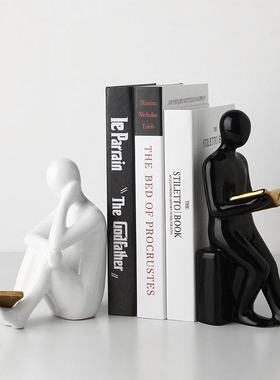 家简约20230311现代书挡人物摆件玄关客厅轻奢风高档酒饰柜居装品