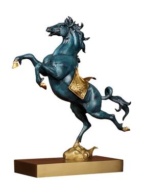 《壮志凌云》纯铜马0687摆件招工财办室桌客公生厅装饰艺礼品摆饰