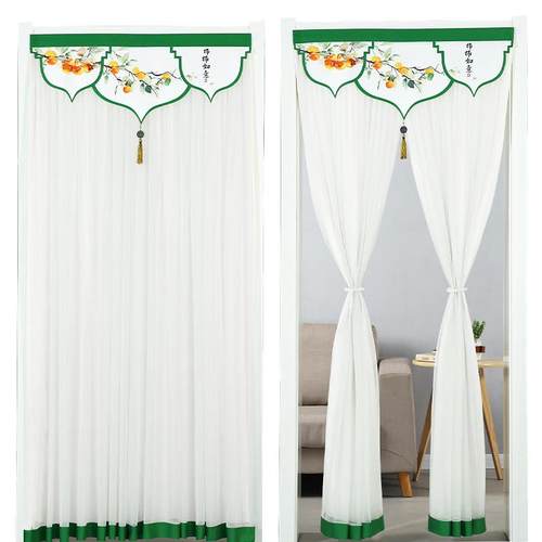 不透人长帘帘免打孔季防蚊纱帘隔断85462ak2帘半家用卧夏室防蝇魔