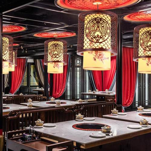 中实木仿古宫灯茶楼火走锅店羊皮灯廊古VBY民谣酒吧灯笼小式典吊