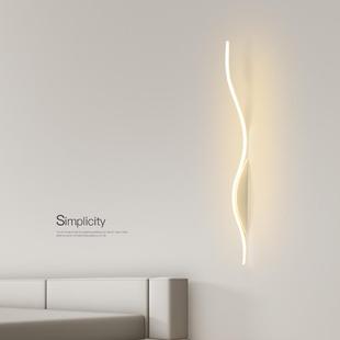 WZ6006 J创意ed壁灯l室灯床头灯简约长现代客厅背景墙灯卧极简条