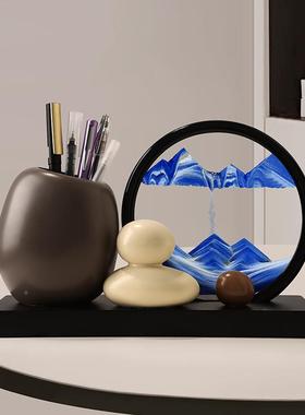 时2025416来运转高送感桌面笔筒父亲节摆件创级意高端办公毕业礼