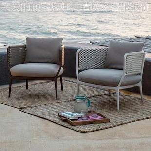 户外沙发阳台藤椅沙发单人编北天欧露庭院藤沙发阳台藤休22