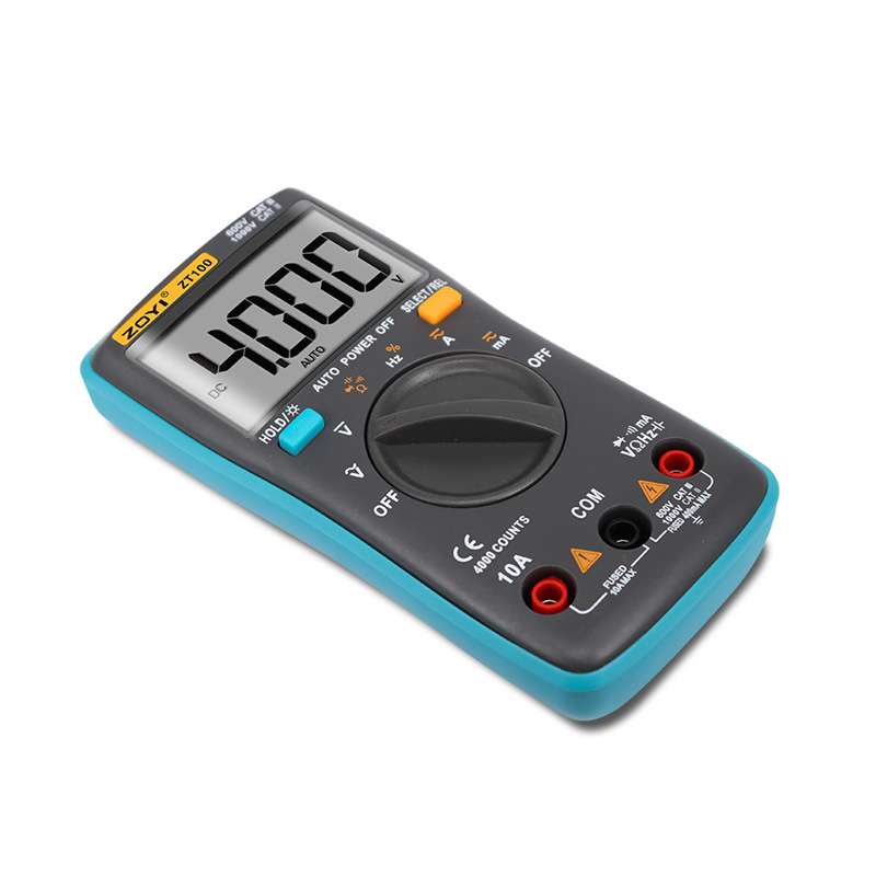 众仪电测 ZOYI ZT100 4000 counts便携自动量程数字万用表
