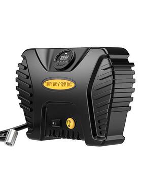 AC/DC汽车充气泵交流0-230V打气泵直流2V双电源气泵车载充气泵