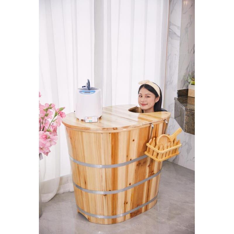 加高泡澡木桶浴桶家用全身大人沐浴桶成人浴缸洗澡桶浴盆汗蒸两用