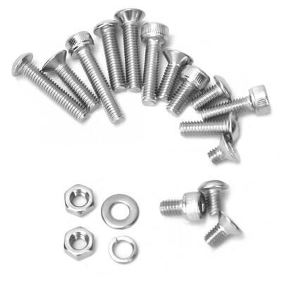 跨境货源840pcs盒M2.5系列盘头圆杯沉头螺丝六角螺母平垫片组合装