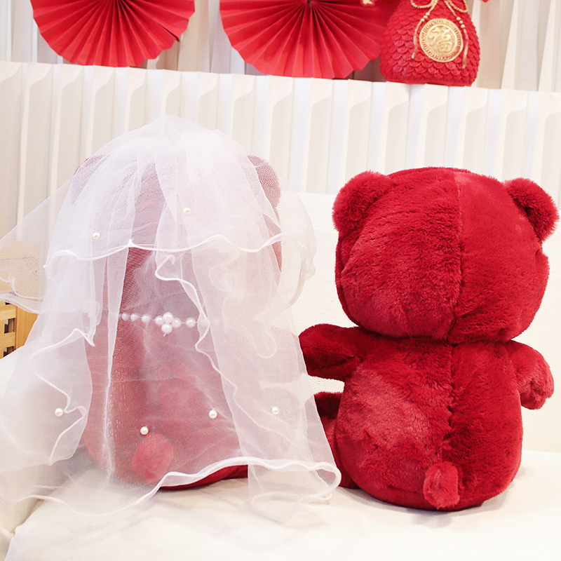 婚庆新婚礼物送新人喜娃压牀娃娃结婚娃娃一对抱枕公仔婚房牀上