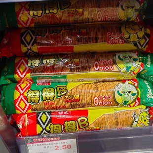 嘉友得得b薄脆饼干老式120g袋装香葱土豆明虾蒜香鸡肉味早餐零食