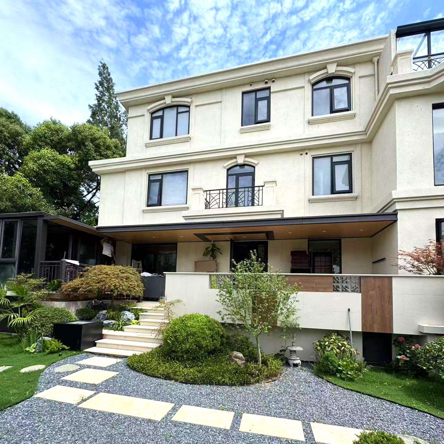 上海铝合金门头遮阳光棚屋檐家用庭院雨搭别墅住户院子遮阳蓬