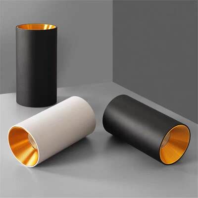 圆形明装筒灯免开孔吸顶客厅卧室玄关背景走廊过道led天花灯射灯