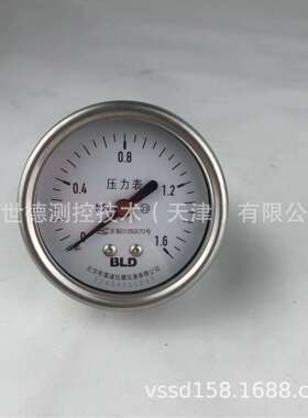 北京布莱迪原厂货源BLD全不锈钢耐震压力表 YTH-63.AO非标接头螺