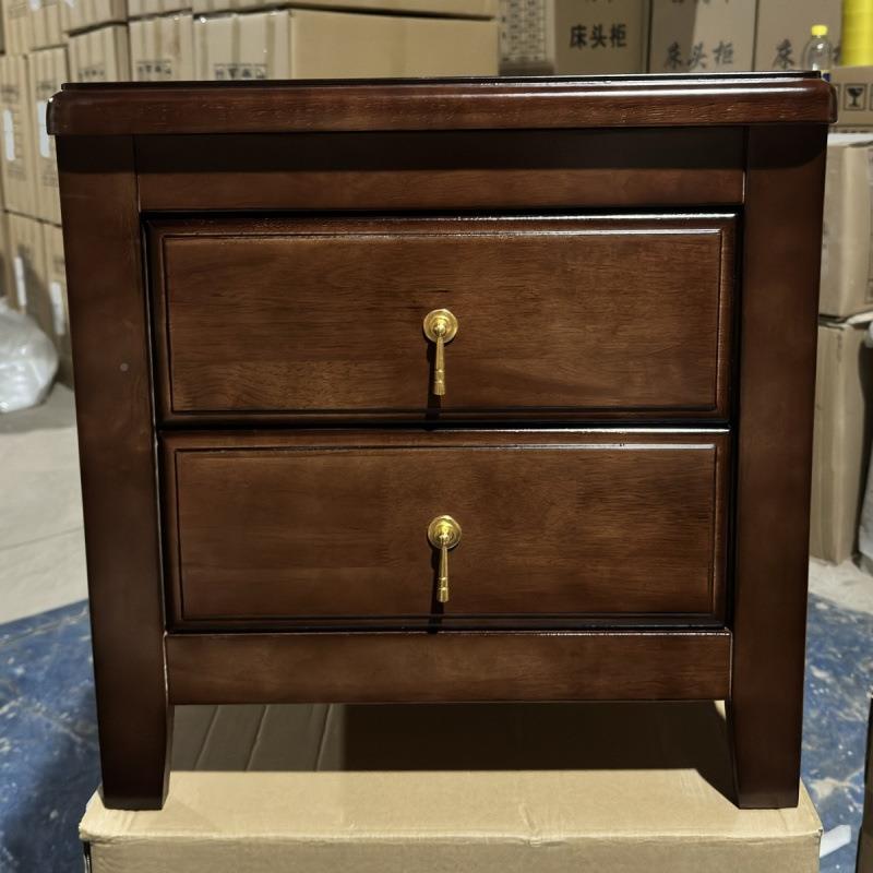 中古风边床收纳实木床头储物柜VTN子卧室家简约新中济式经型用
