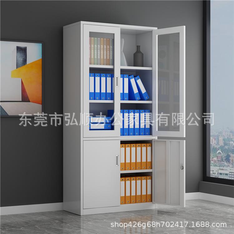 通玻移门铁柜铁皮资料档案凭证柜带锁财务推拉铁柜书柜玻璃文件柜