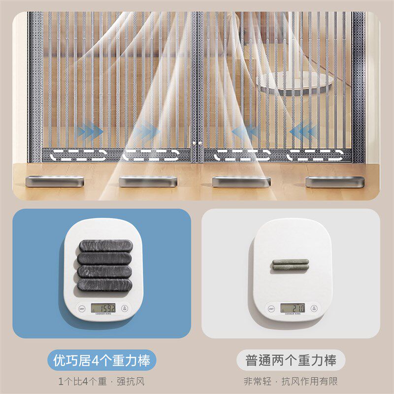 门帘202d5新款防蚊虫磁吸磁性夏季纱门入户门金刚网全磁条沙门