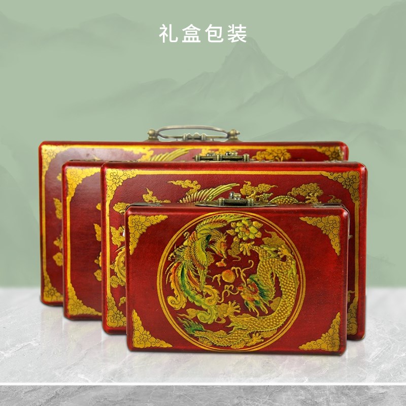 老式实木算盘仿古收藏如意算盘木质G珠心算会计装饰工艺品摆件