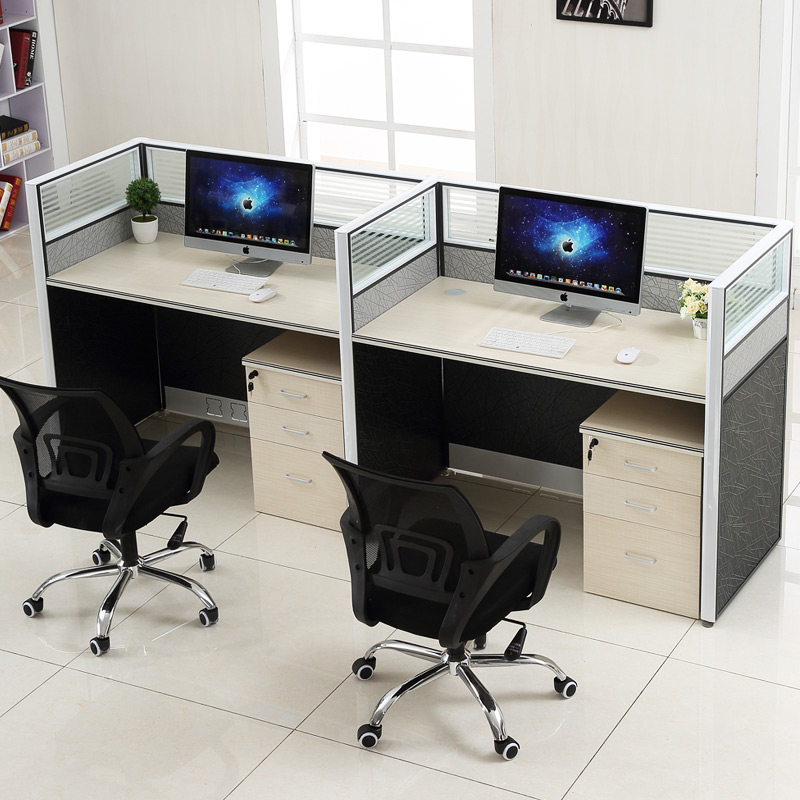 职员办公桌创意屏风工作位现代简约办公家具经济型四X六人卡位组