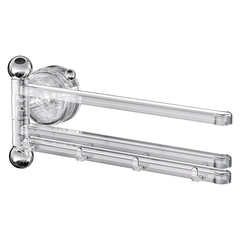 吸盘厨房抹布置物架壁挂式多杆旋转收纳架家用多功厨X房小工具套