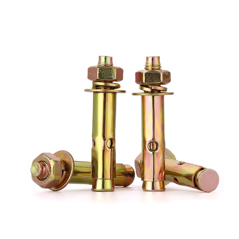 国标镀锌铁膨胀螺丝k螺栓彩锌拉爆爆炸螺丝外膨胀大全6M8M10M12M1