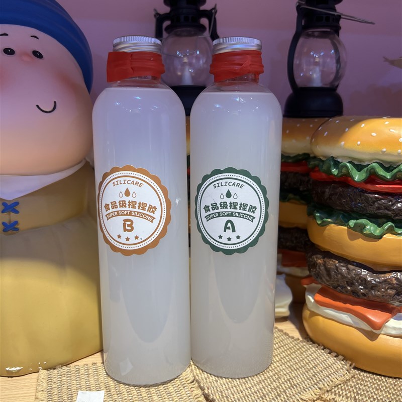 超软捏捏乐奶油爆浆纯泥感水感y捏捏硅胶食品级液体AB捏捏胶水原