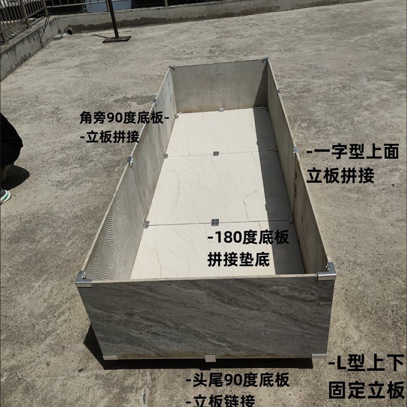 铝合金瓷砖固定夹玻m璃夹花盆卡扣花箱配件种植箱种菜池架空底座