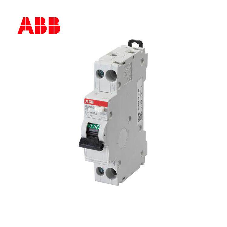 ABB断路器GSN201系列漏电保护开关4.5KA单模1P+N紧凑6A意大利DPN