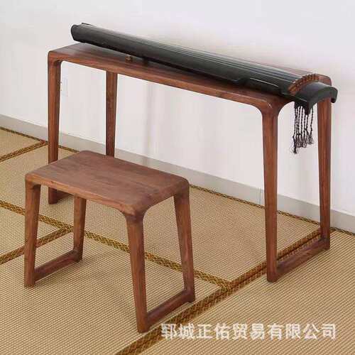 简约仿古古琴桌凳榆木国学书法桌实木简约桌子小书桌古琴桌琴凳