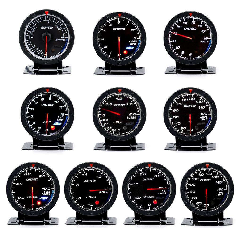 60mm汽车改装仪表 指针增压 水温 油温 油压 电压 空燃比汽车仪表