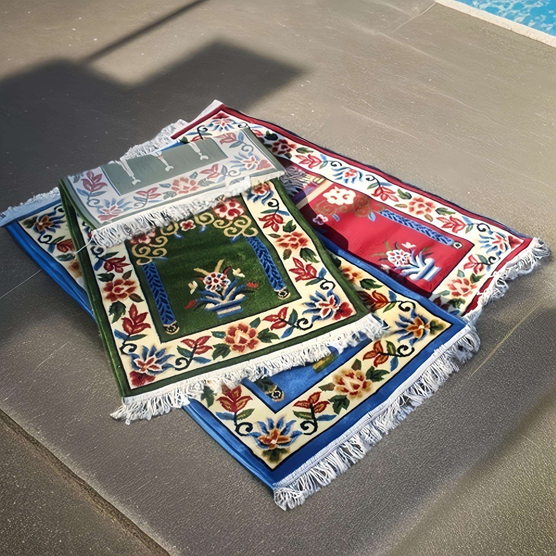 加厚加长机织防滑地毯65*120植绒地毯