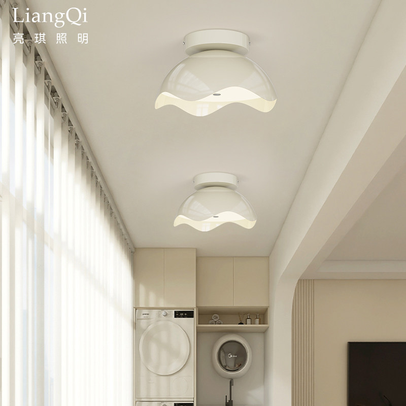 奶油风创意蛋壳吸顶灯阳台灯简约现代走廊过道玄关入户衣帽间灯具,家装灯饰光源,厨卫/阳台/玄关/过道吸顶灯,淘宝优惠券,粉丝福利购,淘宝优惠卷
