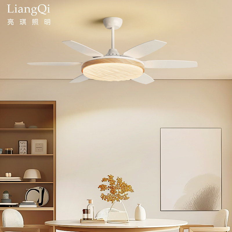 吊扇一体风扇灯2025新款全光谱护眼隐形中古风餐厅灯简约灯具,家装灯饰光源,风扇灯,淘宝优惠券,粉丝福利购,淘宝优惠卷