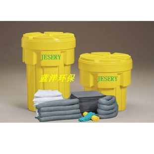 吸液材料桶套装 杰苏瑞114升防溢应急箱 通用型防溢工具箱KIT303