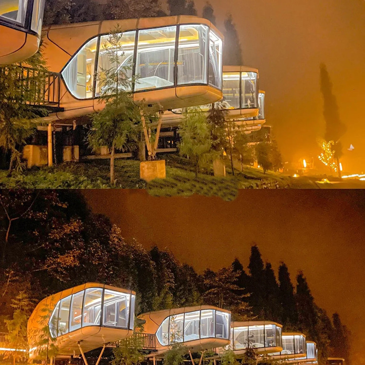 网红太空舱民宿可移动式智能家居绿色居住客房酒店玻璃星空房屋