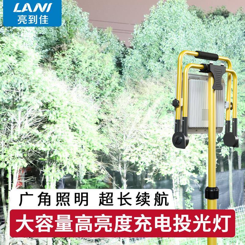 户外白龙防超亮DLE投光灯充电式便携灯光架大功率工水地庭院照明