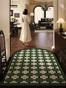 入口门地板垫Pvc可擦洗覆古绿色门入口门廊可切割脚垫彷古风格地