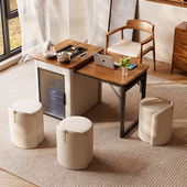 阳台小户型茶桌椅组合一体家用多功能折叠茶桌沙发边几客厅茶几