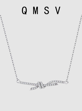 S925纯银轻奢小众交叉扭结项链