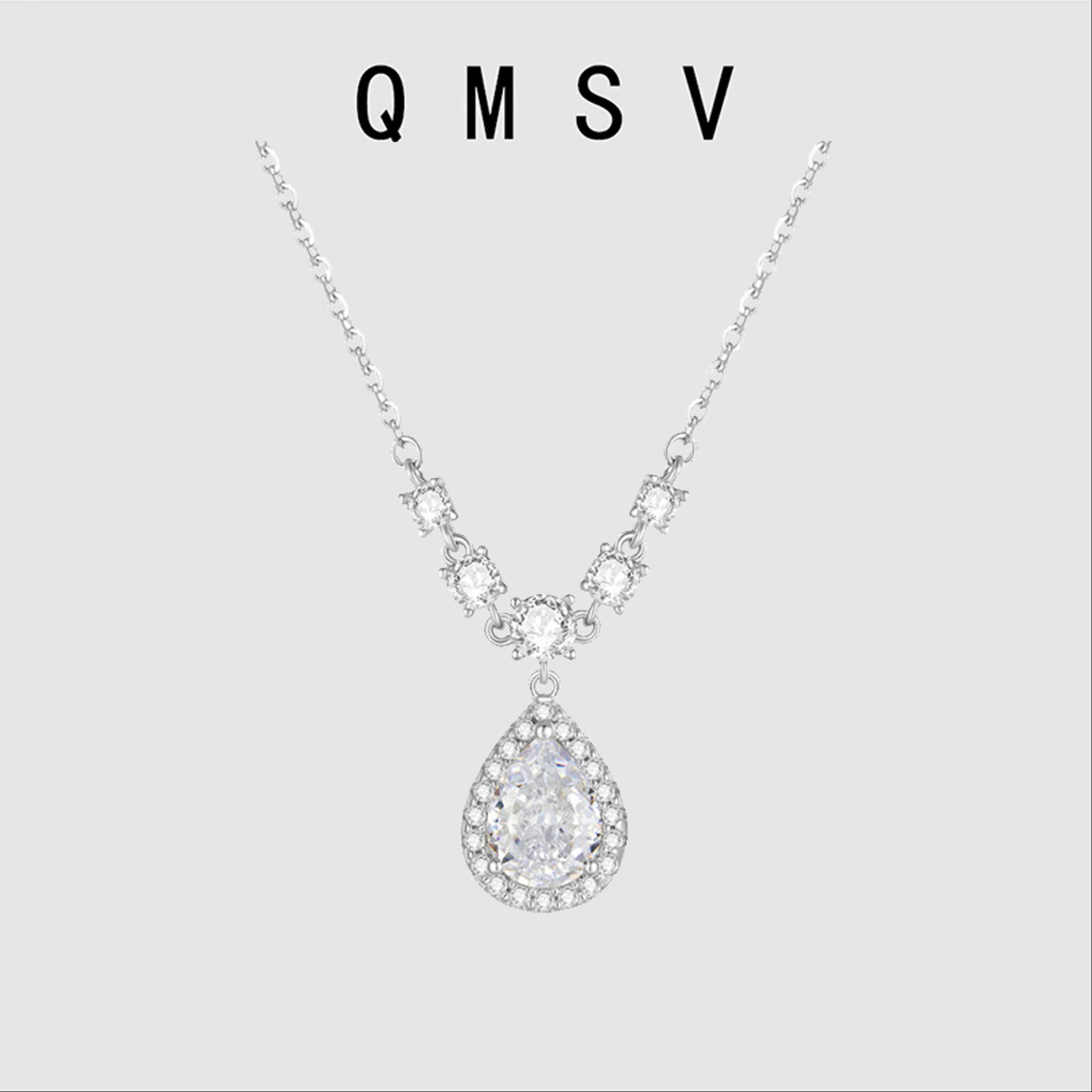 S925纯银轻奢高级感水滴项链