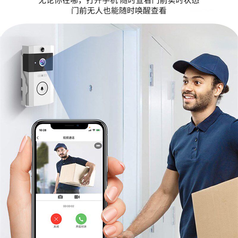可视门铃智能防盗电q子猫眼监控头入户门口家用无线对讲夜视