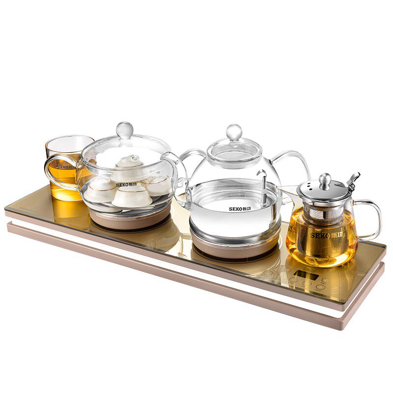 新功底部自动上水电热水壶家用玻璃烧水壶办公室电茶炉电水壶W120